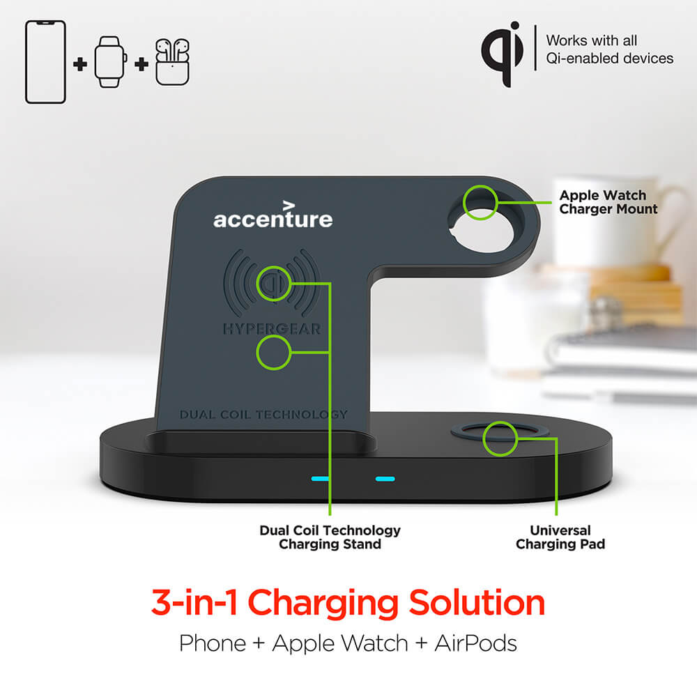 HyperGear 3-in-1 Wireless Charging Dock 9