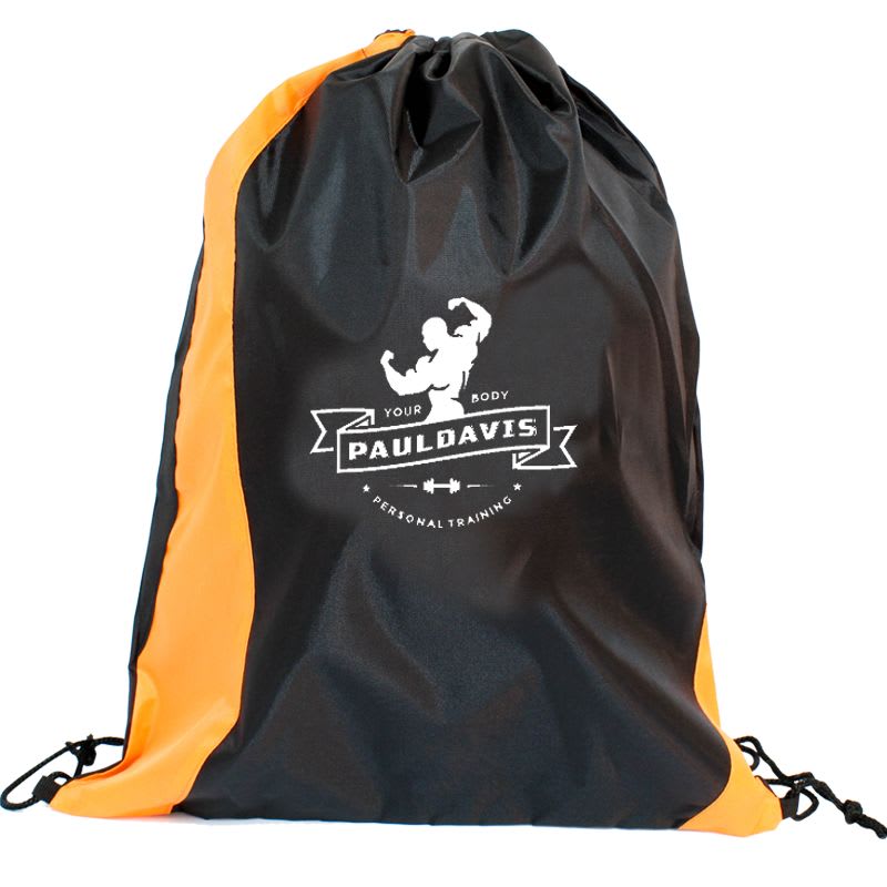 Two Tone Wavy Drawstring Tote Bags 1