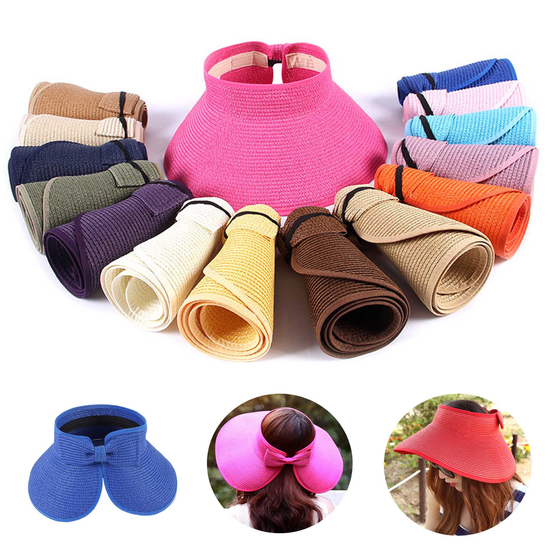 Foldable Straw Hat With Wide Brim 2