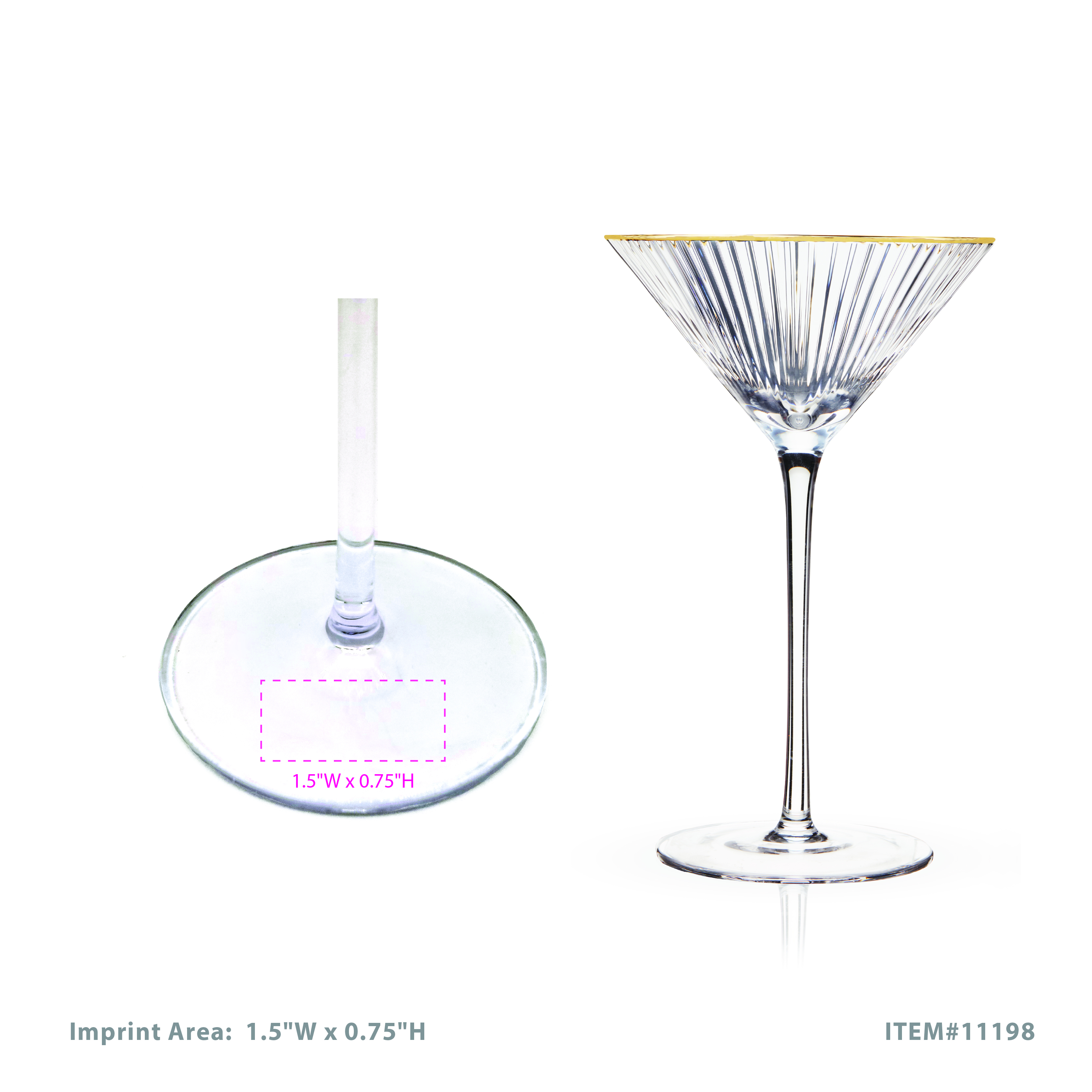 Viski® Meridian Martini Glass, set of 2 7
