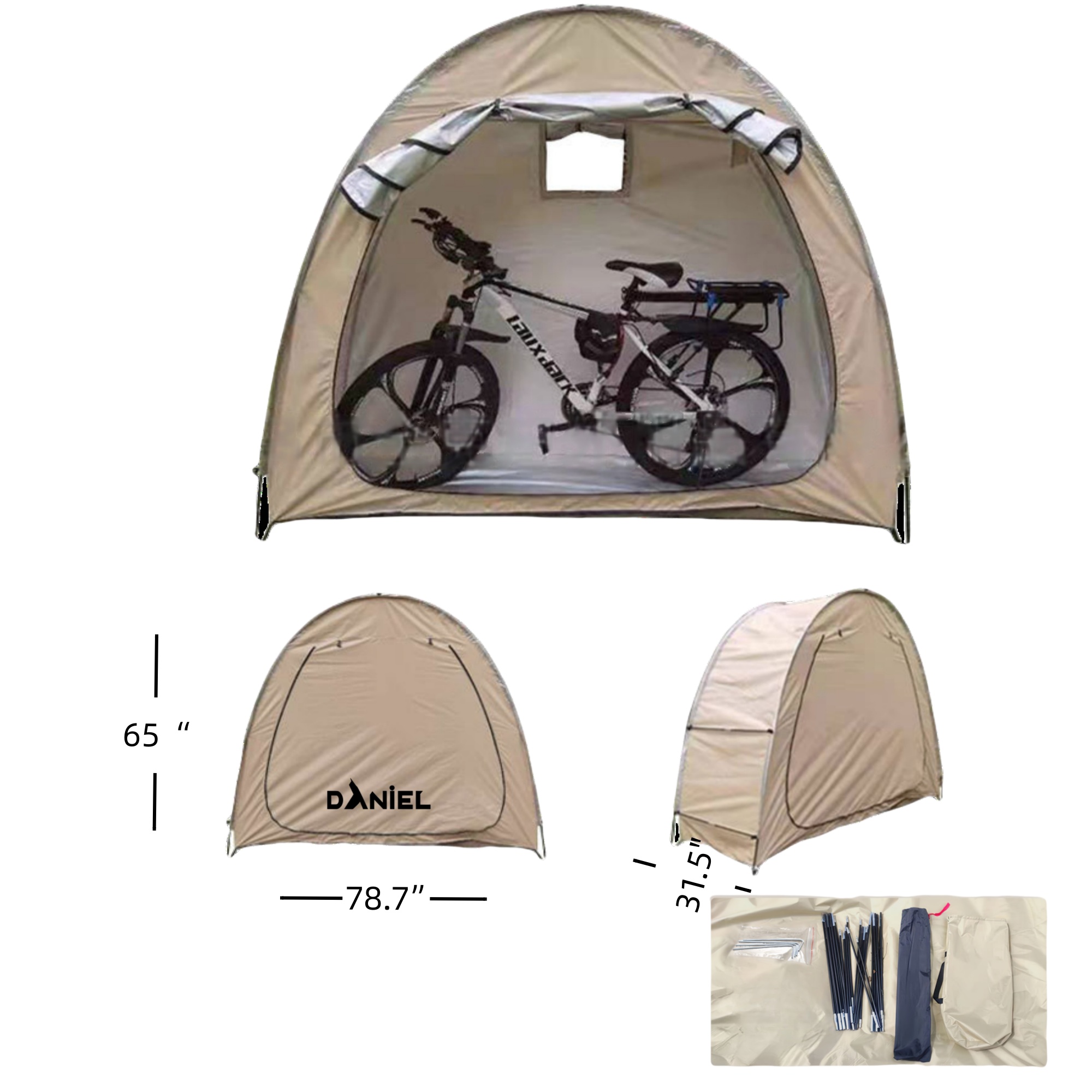 Portable Waterproof and Dustproof Bicycle Cover Tent 1