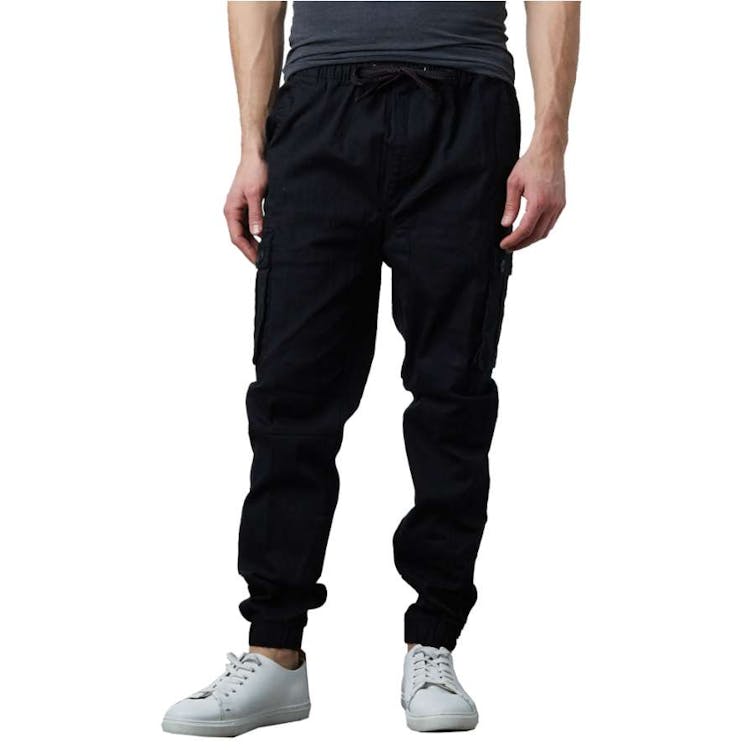 Boys' Slim Cargo Joggers - Black S-XL 2