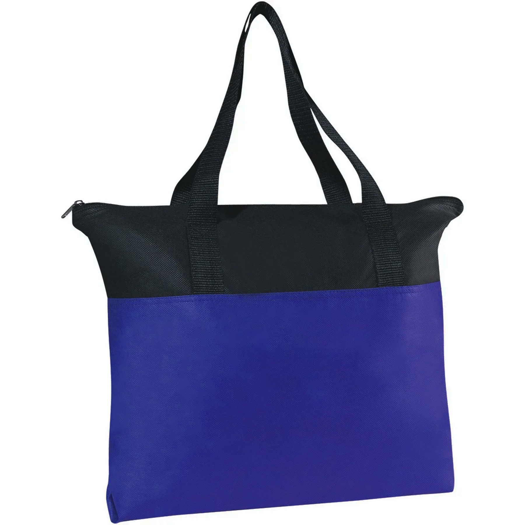 Custom Two-Tone Non-Woven Zippered Tote Bags 6