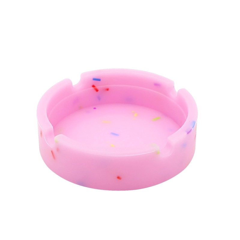 Custom Circular Silicone Ashtray - Glow in the Dark 2