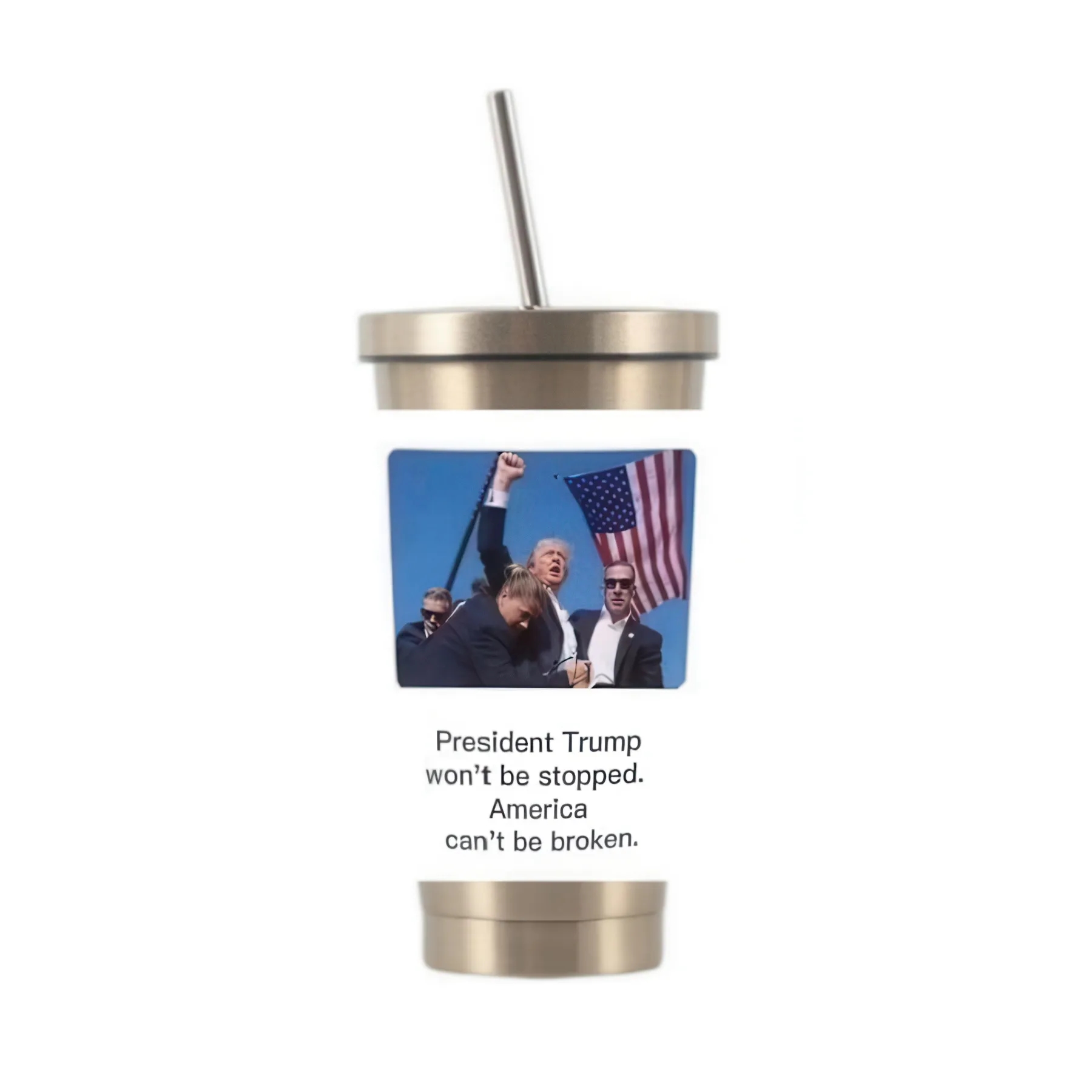President Trump Printed Stainless Steel Sipper Cup 4
