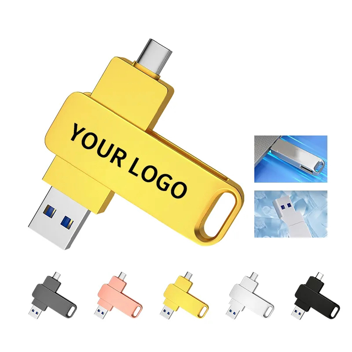 Compact USB Stick with Dual Connectors 4