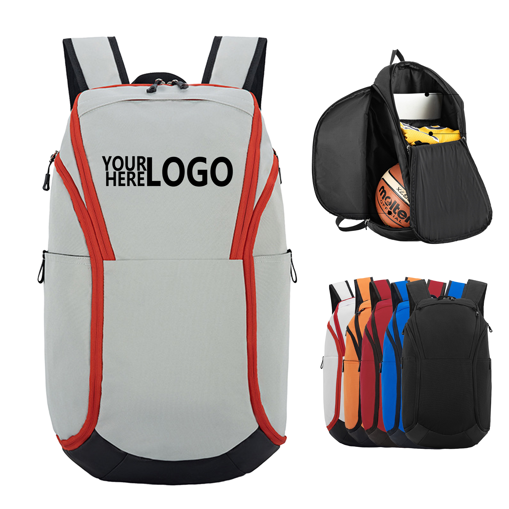 Oxford Cloth Ball Carrying Backpack with Individual Compartments 2