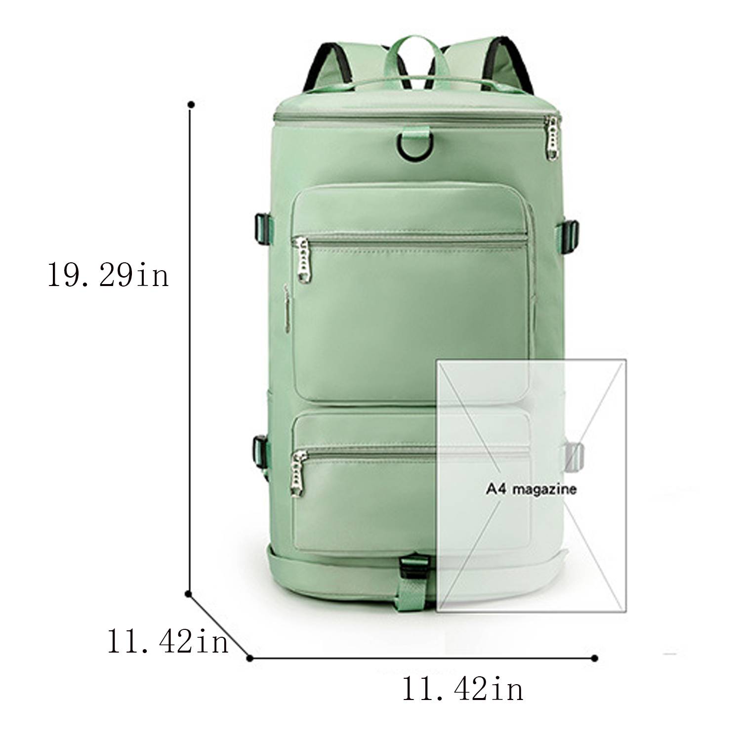Waterproof Dry Wet Separation Nylon Duffel Backpack 11