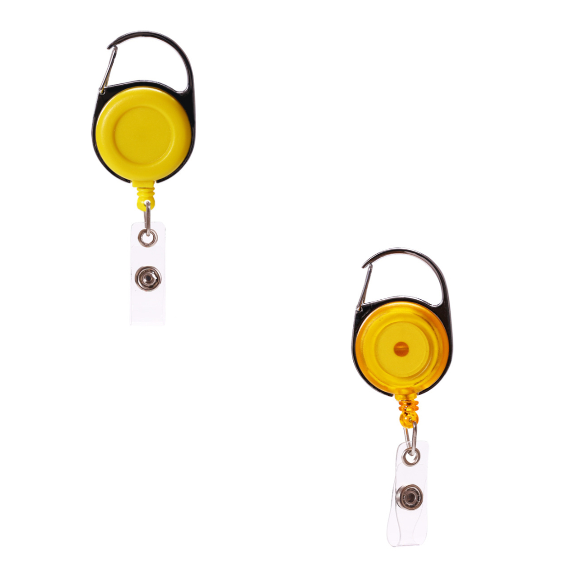 Retractable Carabiner Round Badge Reel w/ Belt Clip 3