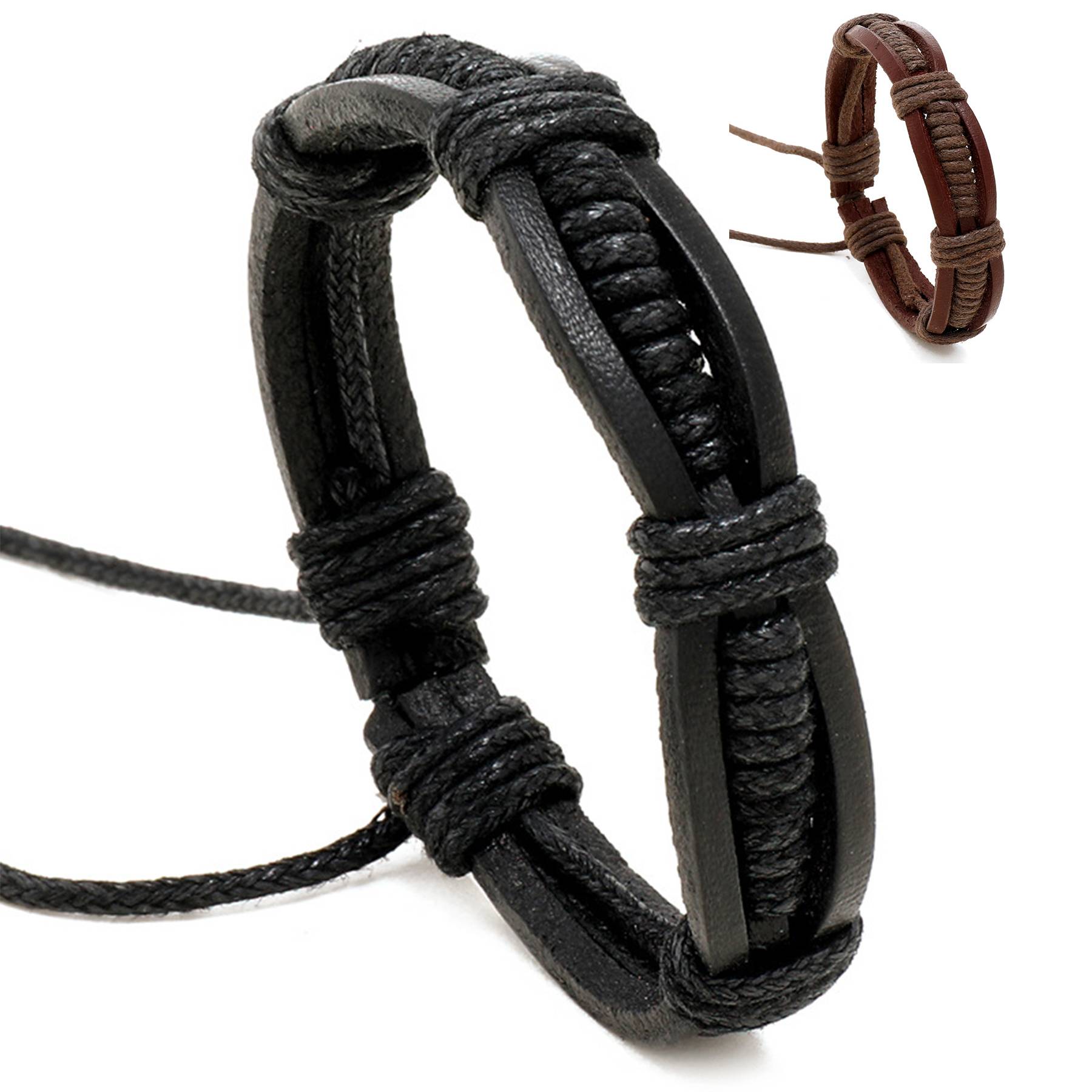 PU Simple hand-woven men's bracelets 9