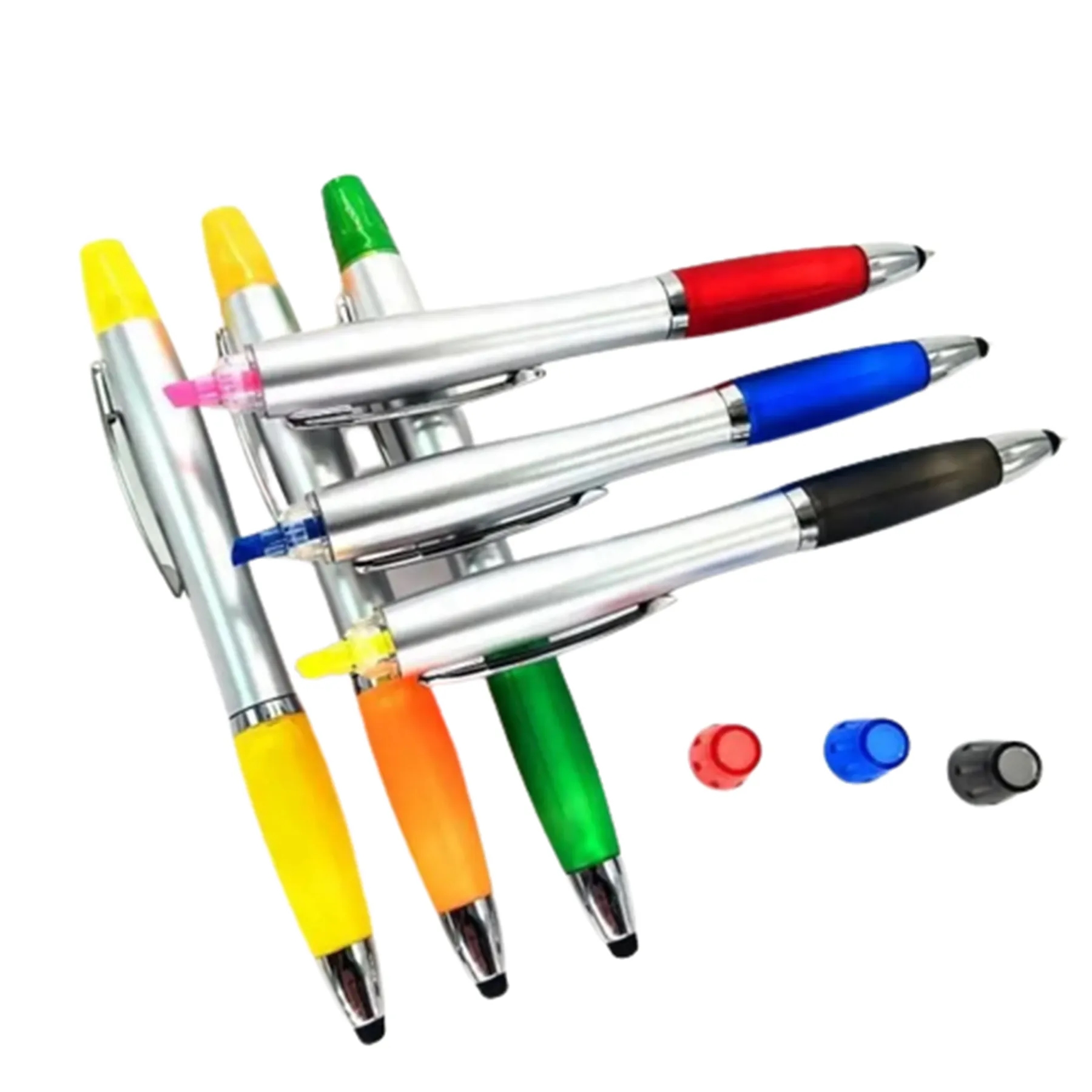 3 In 1 Stylus Touch Highlighter Ballpoint Pen MOQ100 2