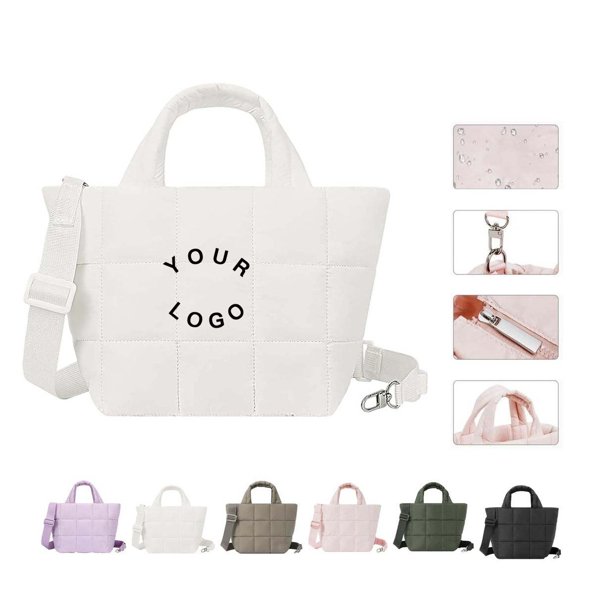 Durable Nylon Quilted Shoulder Bag for Daily Use 2