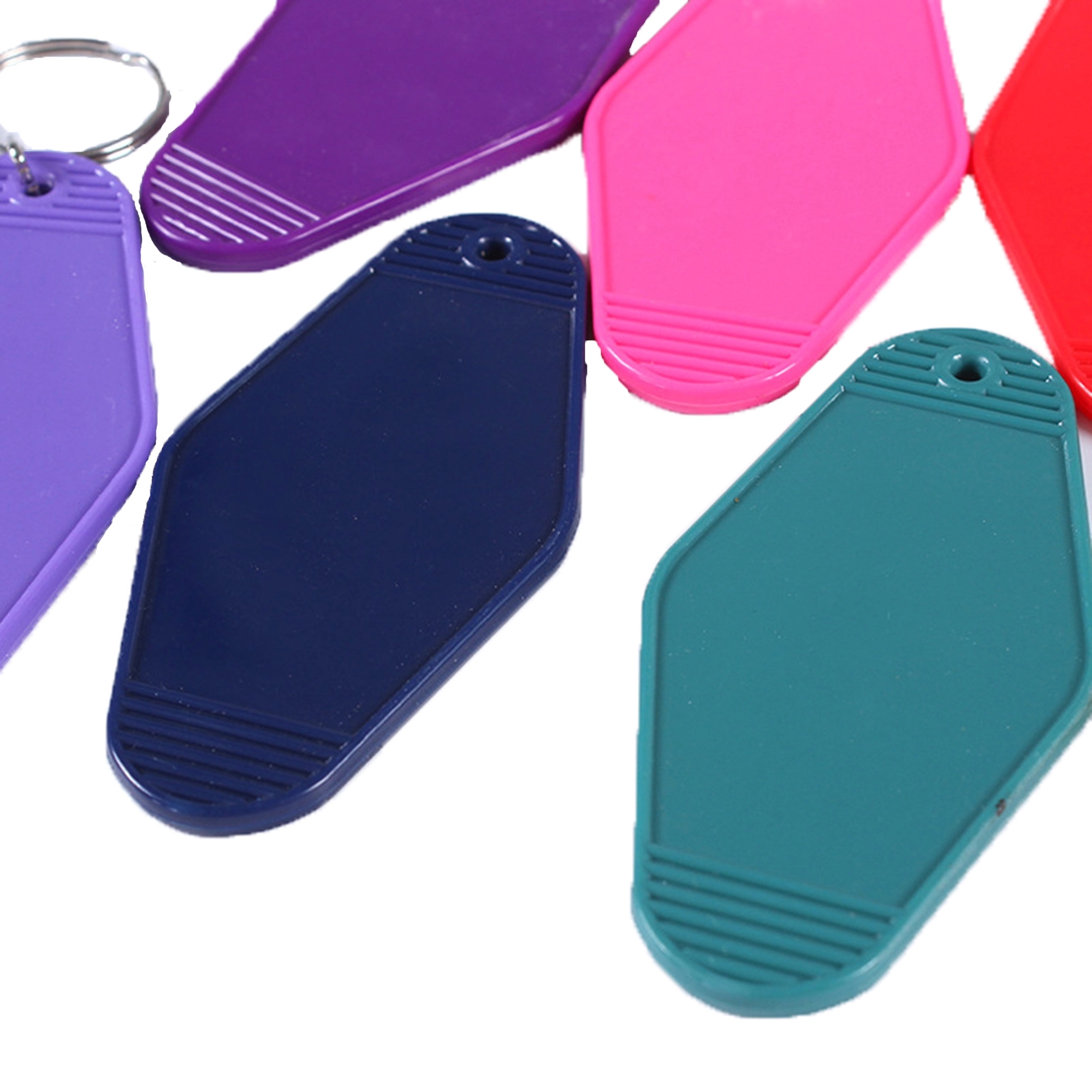 Plastic Diamond Luggage Tag Keychain 2