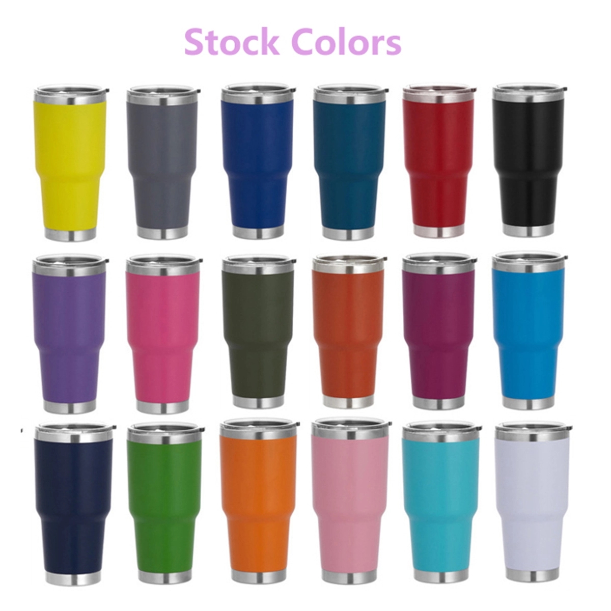30Oz Insulated Tumbler With Lids 6