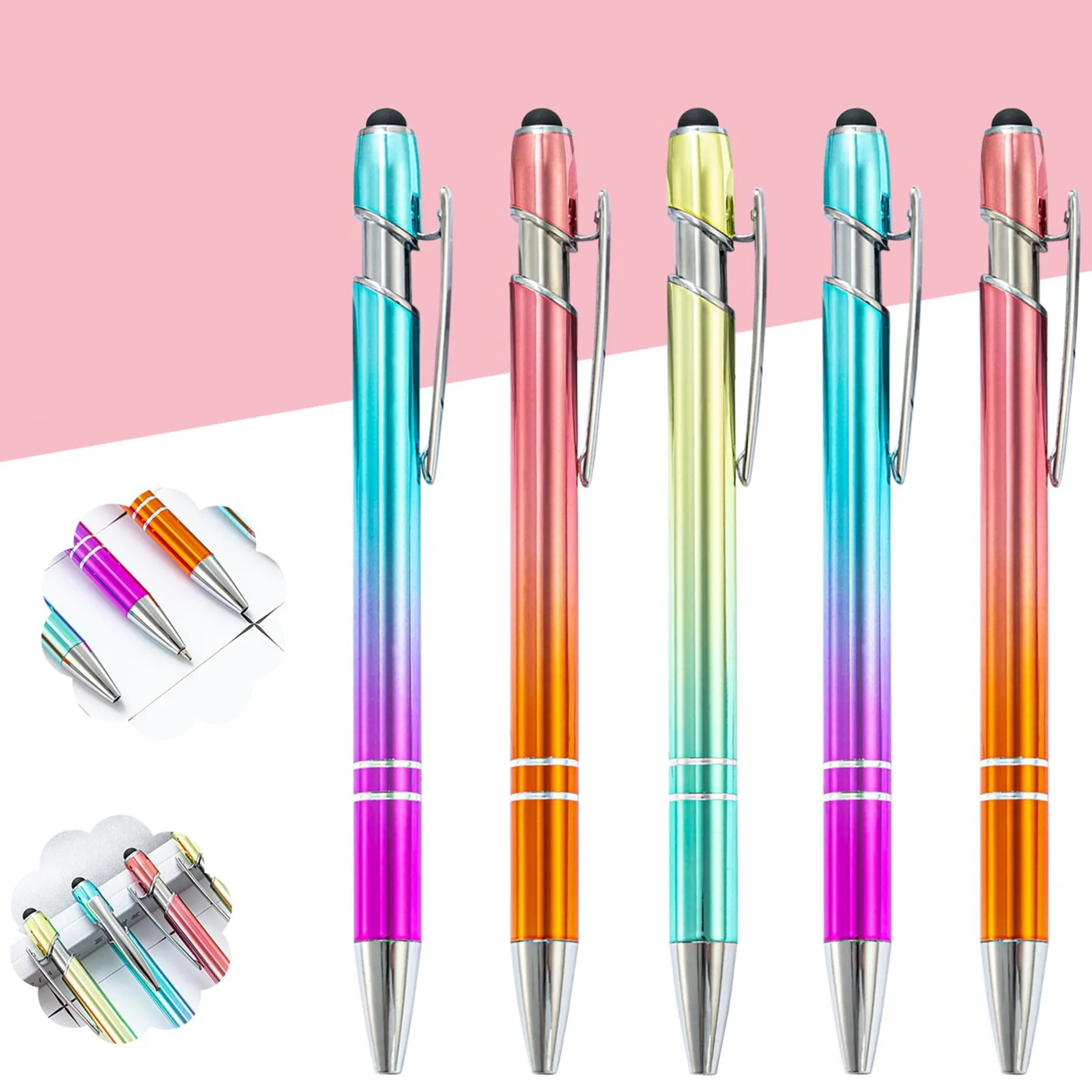 2 in 1 Gradient Metal Stylus Ballpoint Pen 1