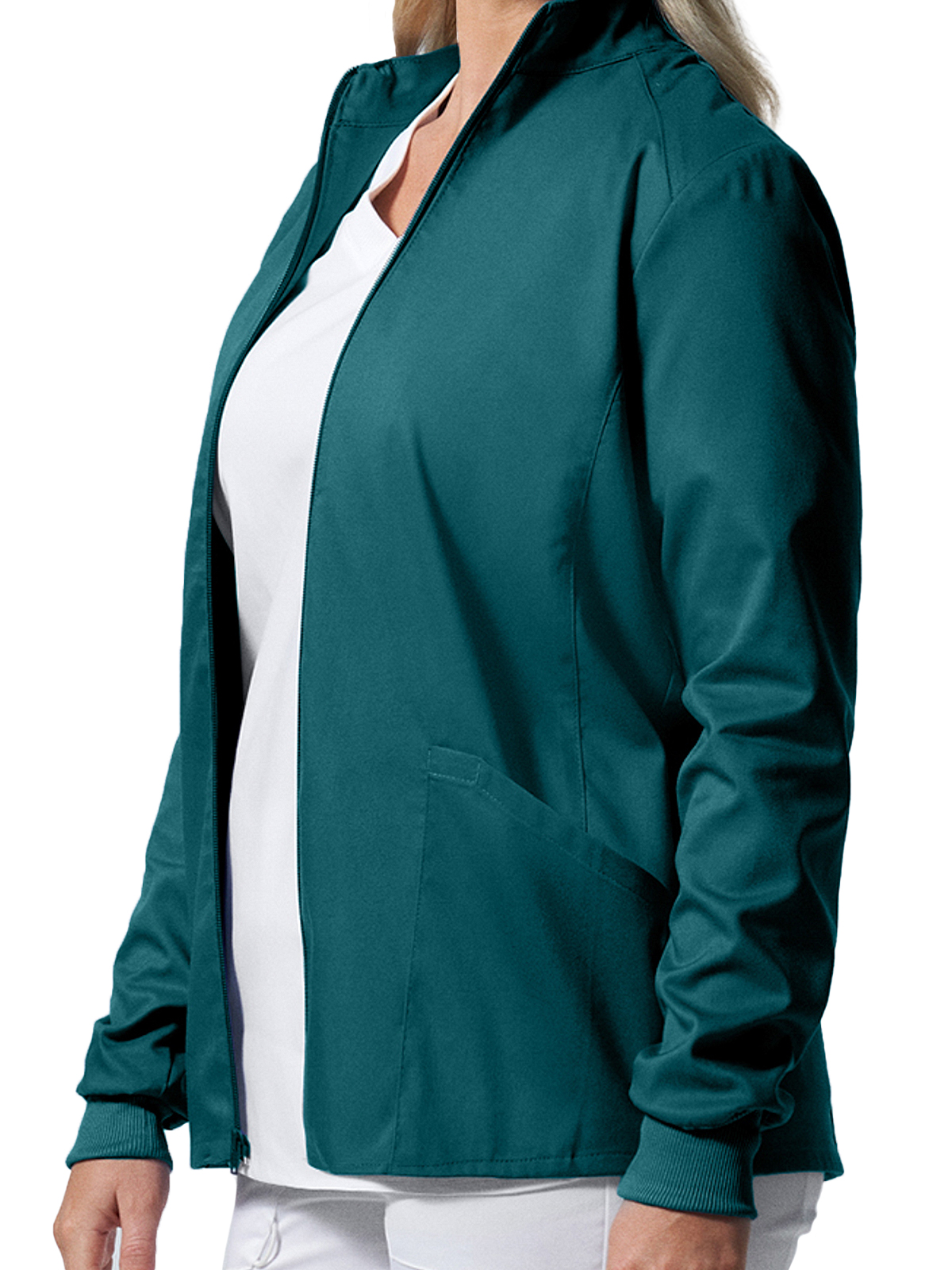 Landau - ProFlex - Women's Three-Pocket Mock Neck Zip-Front Jacket 1