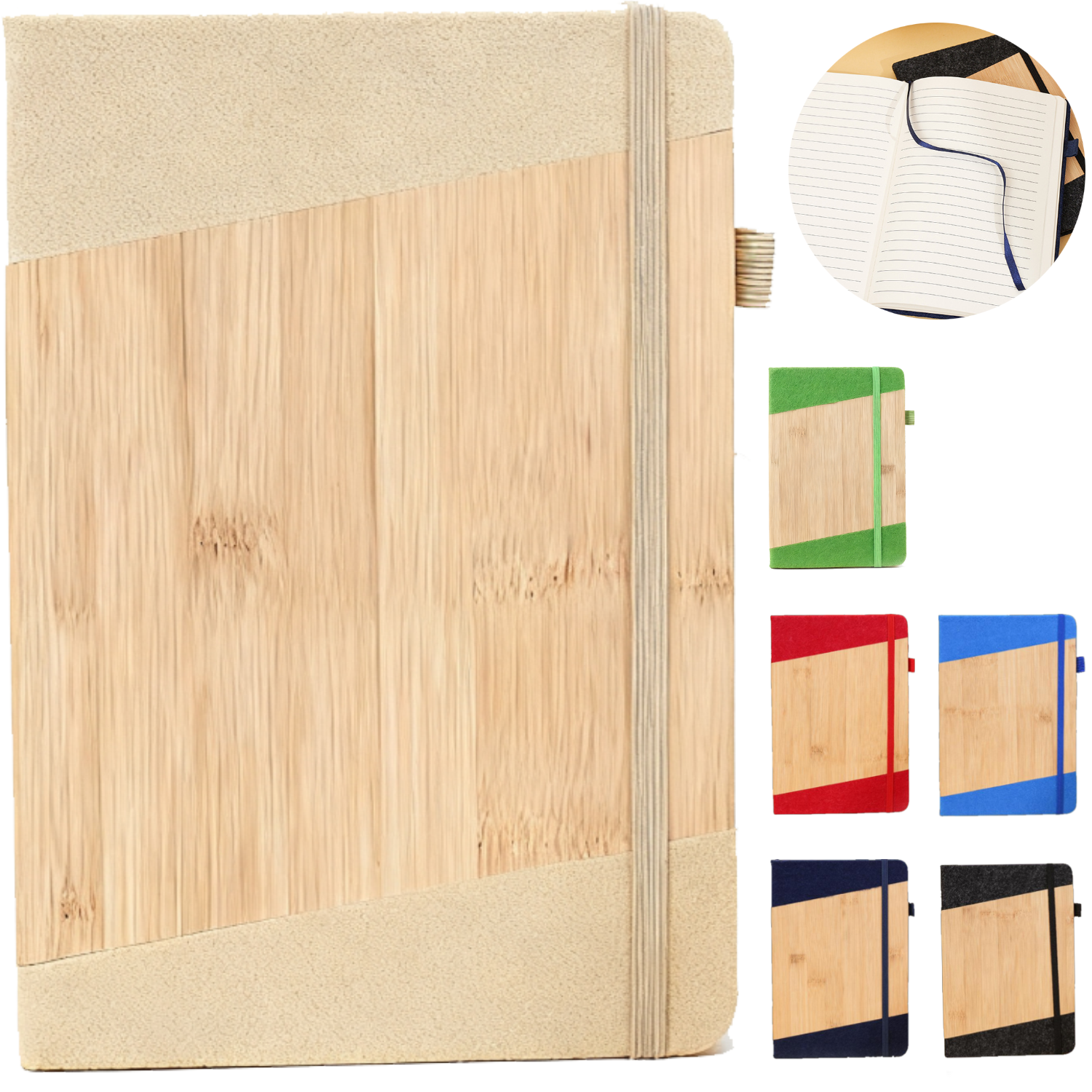 A5 Eco-Friendly Bamboo Wood Cover Notebook 6