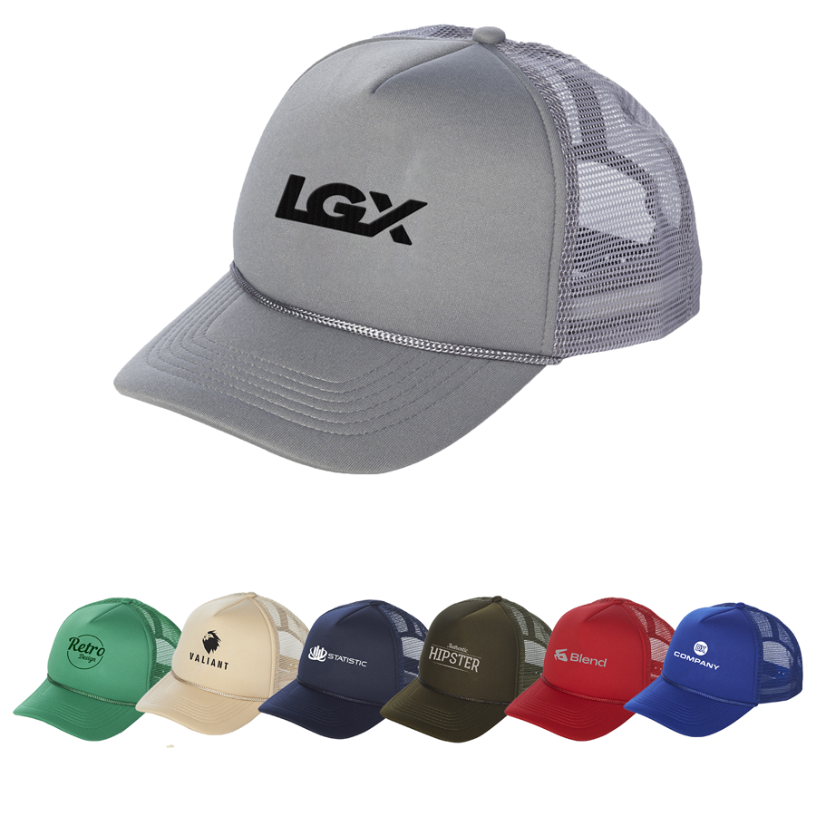 Rope-Accent 5-Panel Adjustable Trucker Cap 5