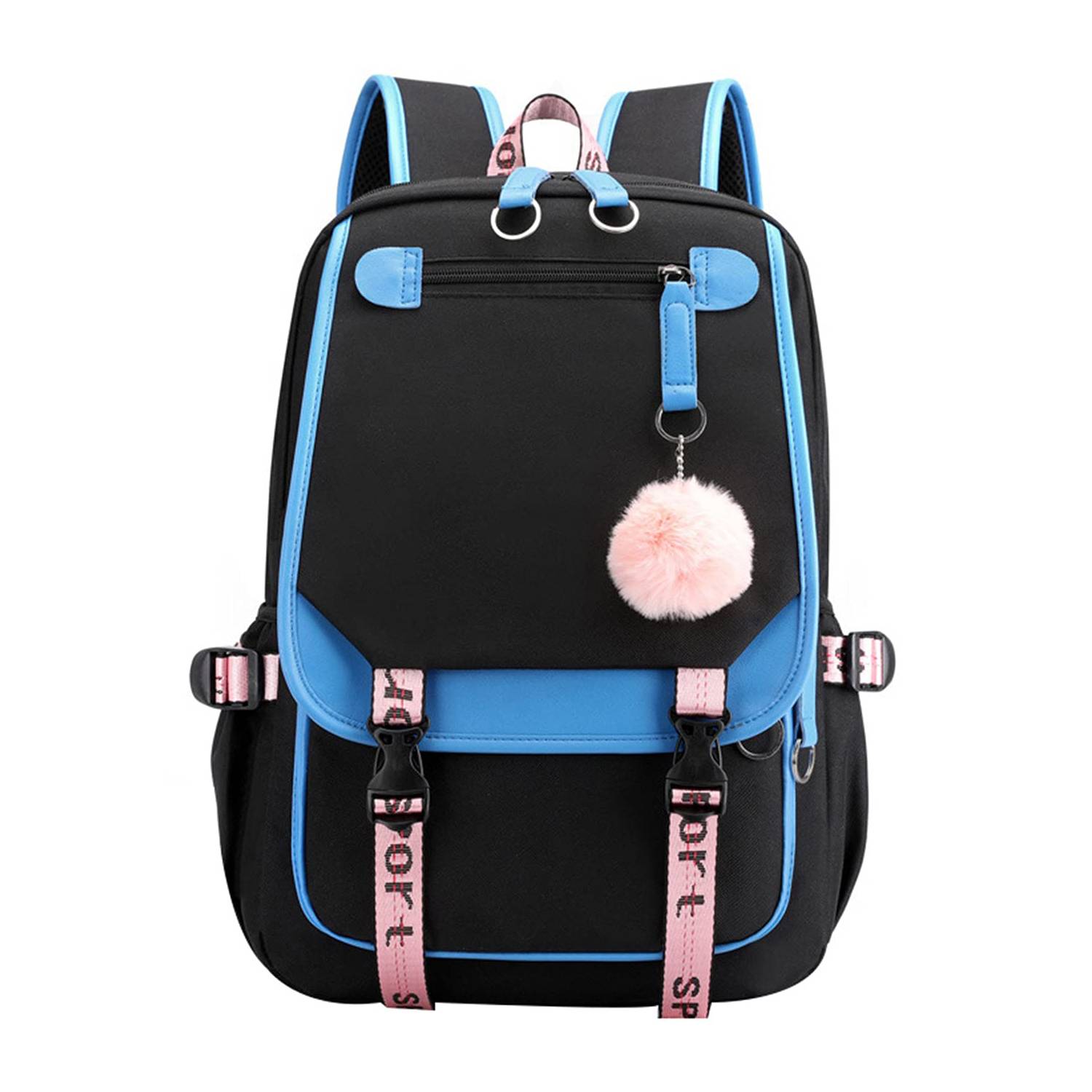 Large Capacity Oxford Backpack w/ USB Charging Port 3