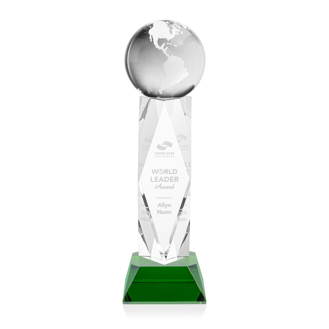 Globe Award on Toscana Base - Green 13