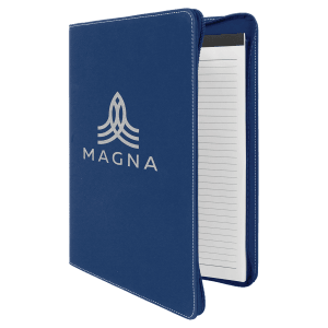 9 1/2" X 12" Zipper Laserable Leatherette Portfolio With Notepad 6