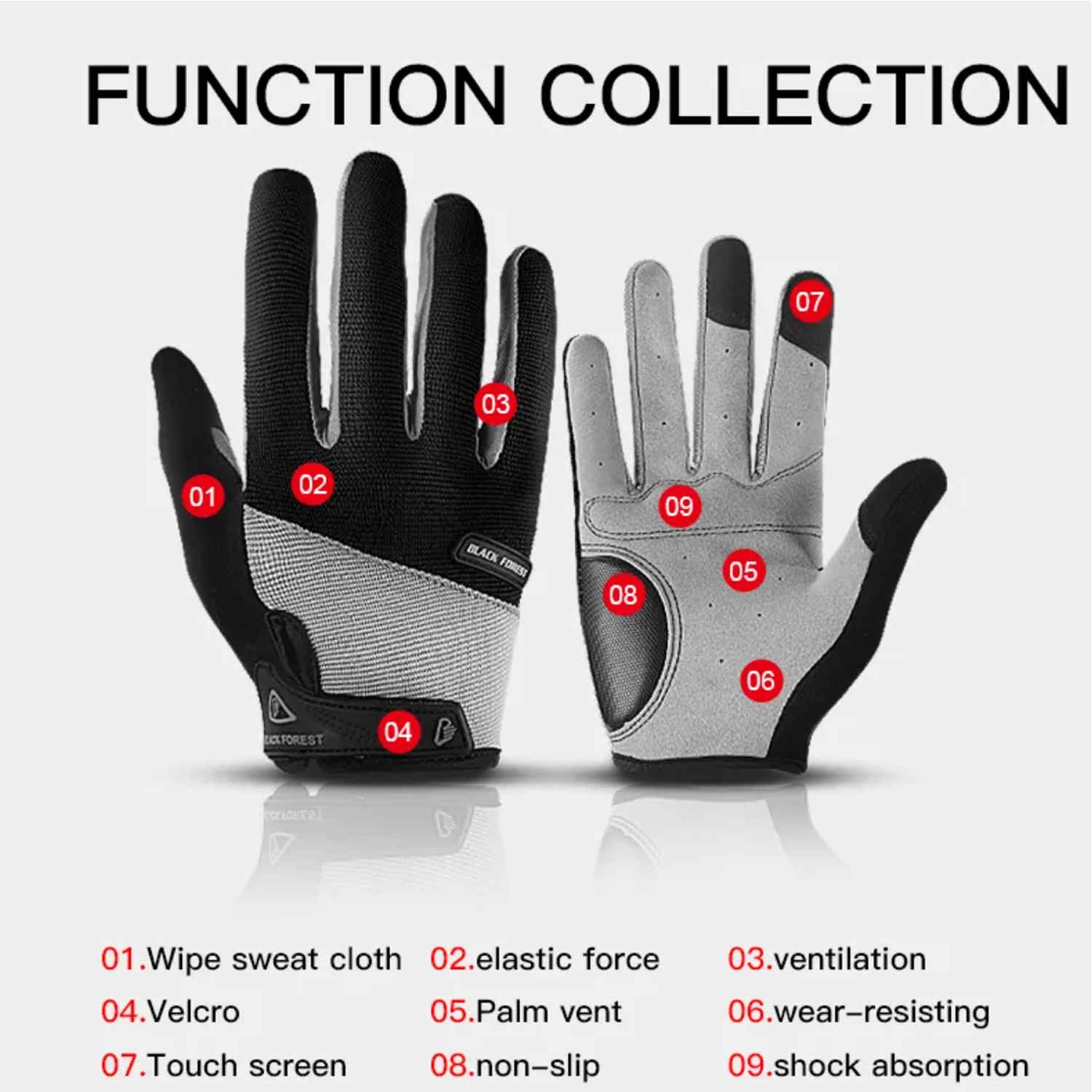 Ergonomic design Shock-Absorbing Touch Screen Cycle Gloves 17