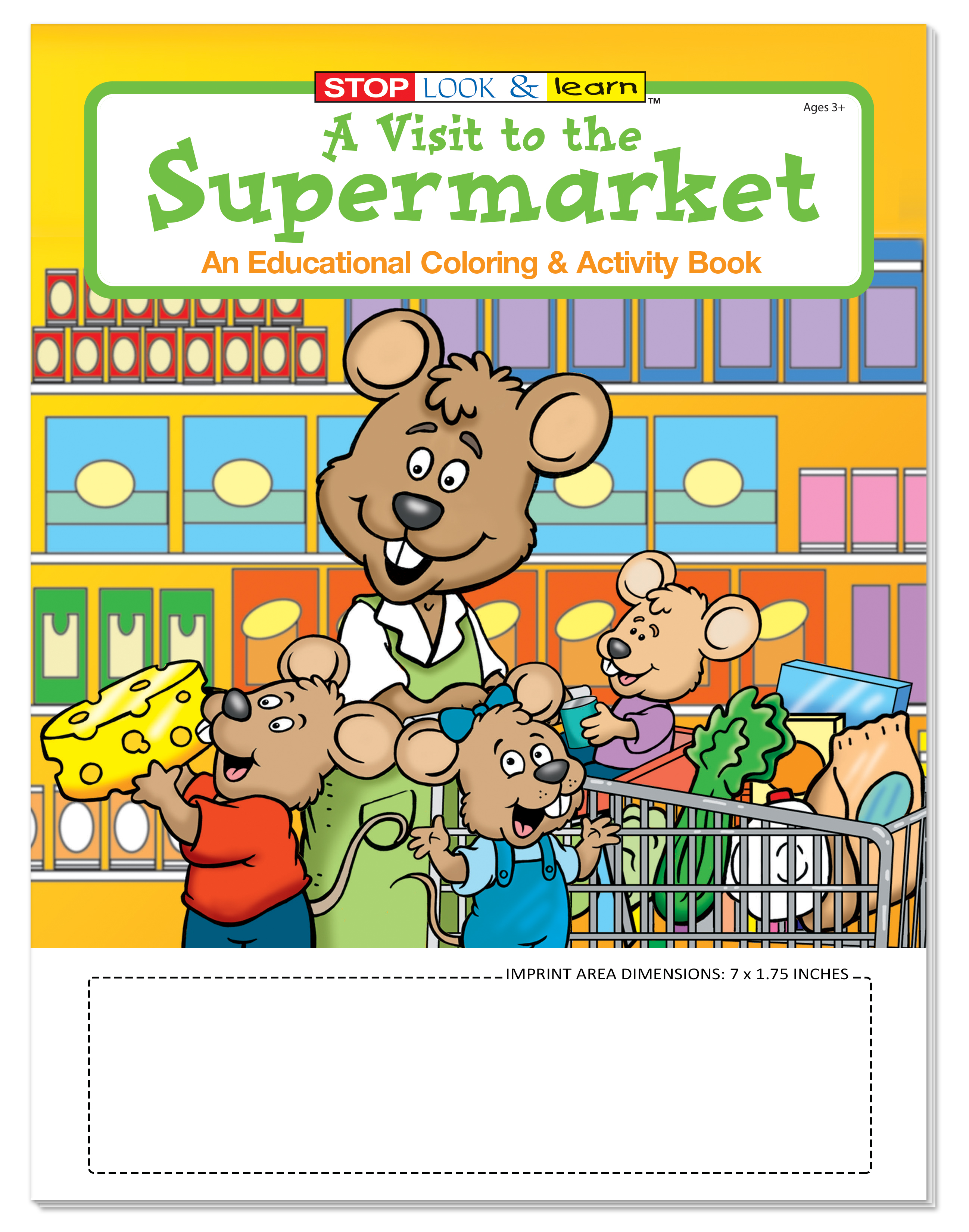 COLORING SET - A Visit to the Supermarket Coloring Book Fun Pack 4