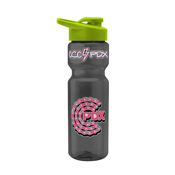 Blazer 28oz Transparent Bike Bottle w/Drink-thru Lid 260