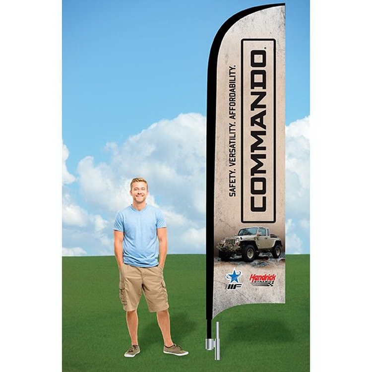 11ft Custom Flag with Ground Stake-single 2