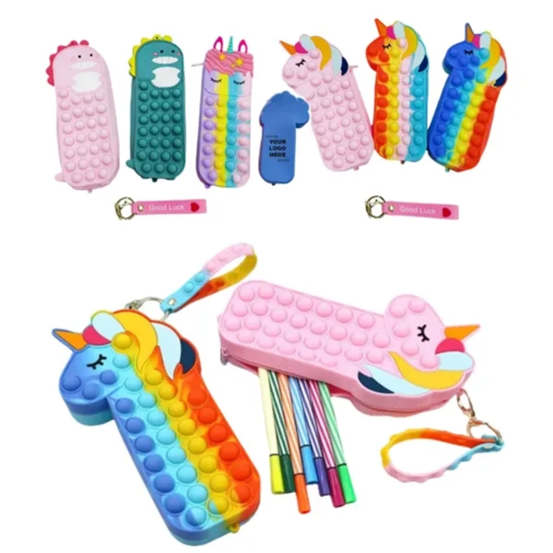 Silicone Bubble Decompression Pencil Case 2