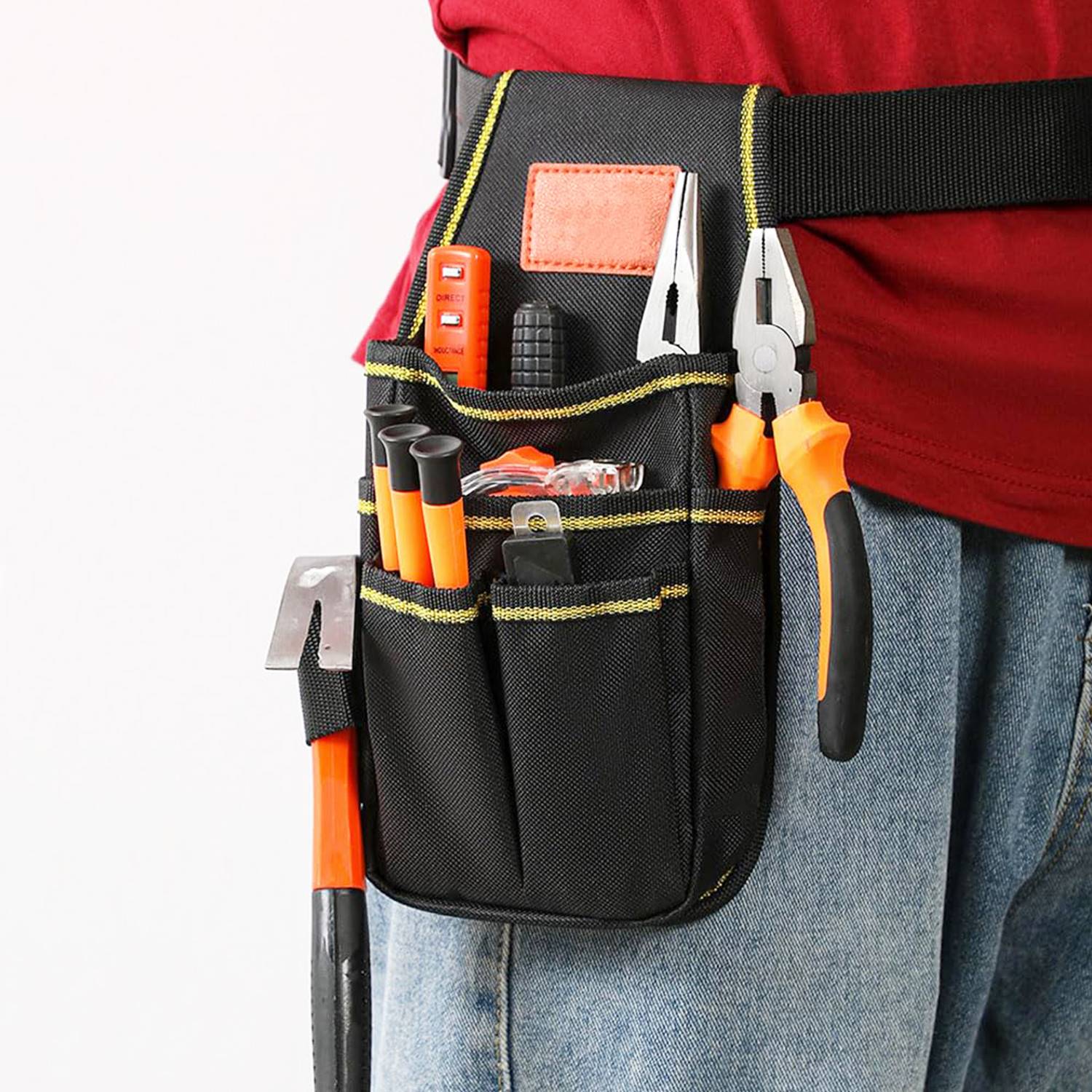 Heavy Duty 7-Pocket Electrician Tool Pouch w/ Belt Clip 5
