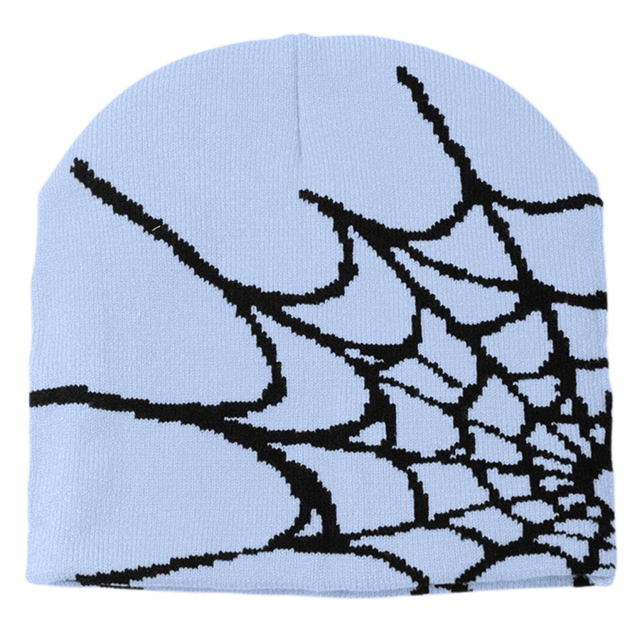Spider Web Pattern Beanie with Custom Logo 14