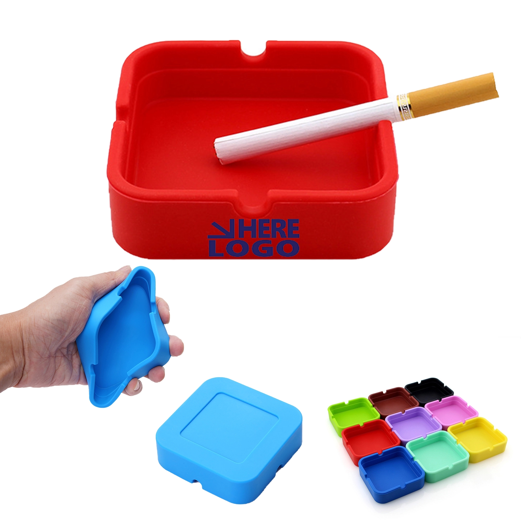 Suqare Silicone Ashtray MOQ 100 2