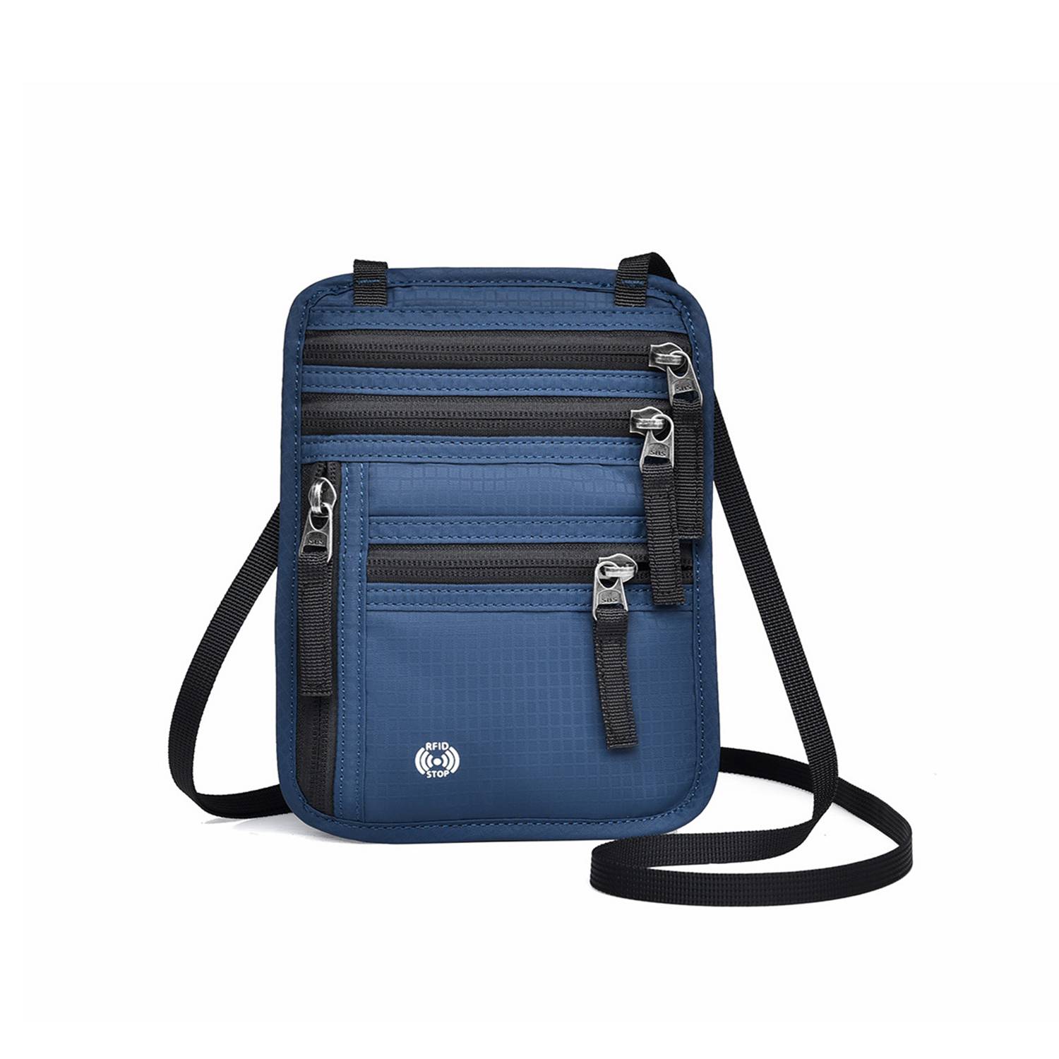 RFID Blocking Neck Wallet Travel Pouch 8