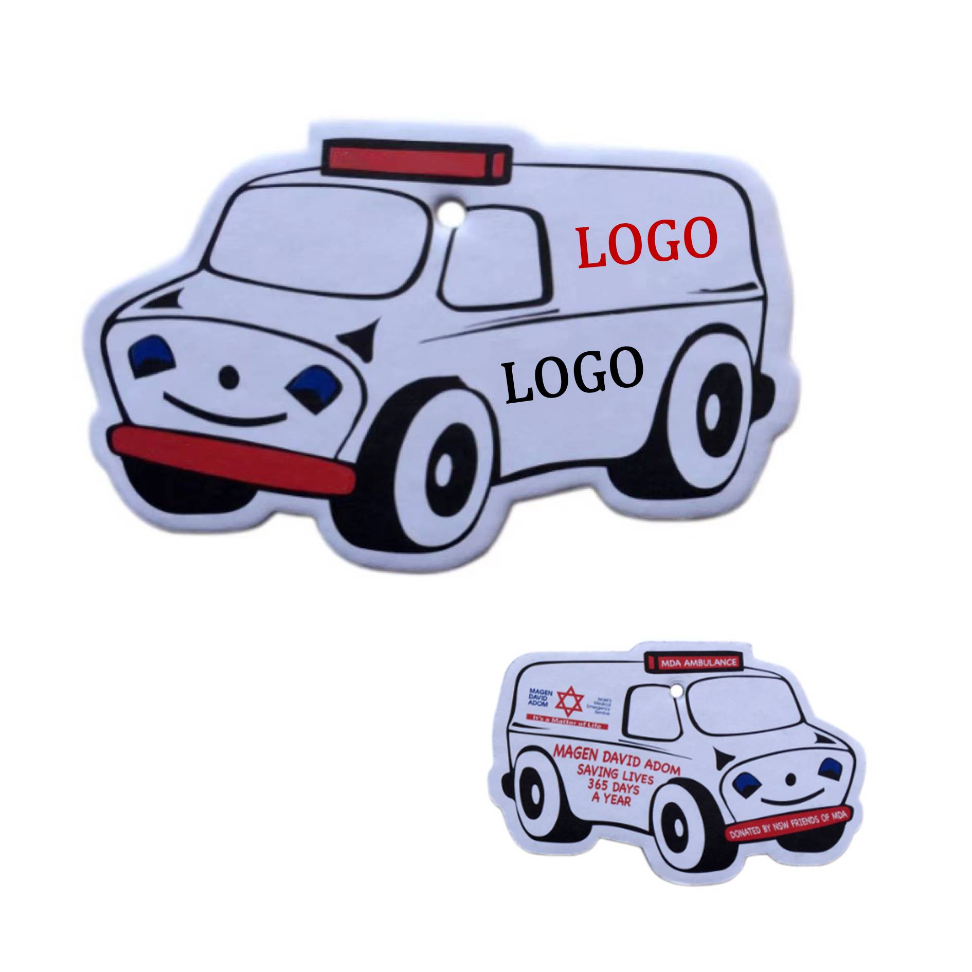 Ambulance Shaped Air Freshener Tag 1
