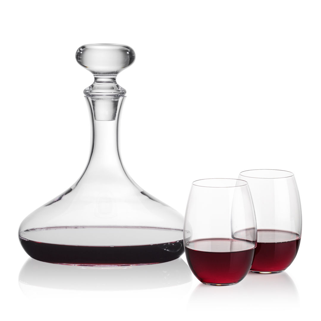 Stratford Decanter & Carlita Stemless Wine 8