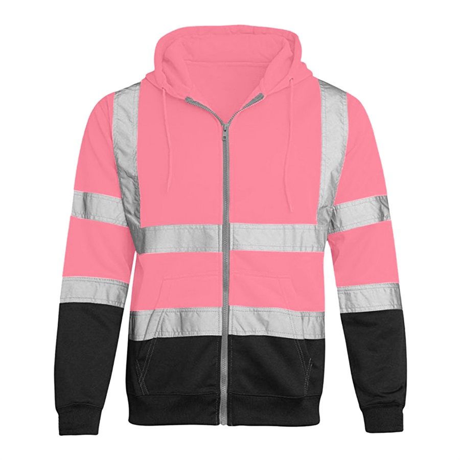 VISIPRO Reflective Colorblock Safety Full-Zip Hoodie - 280G 8