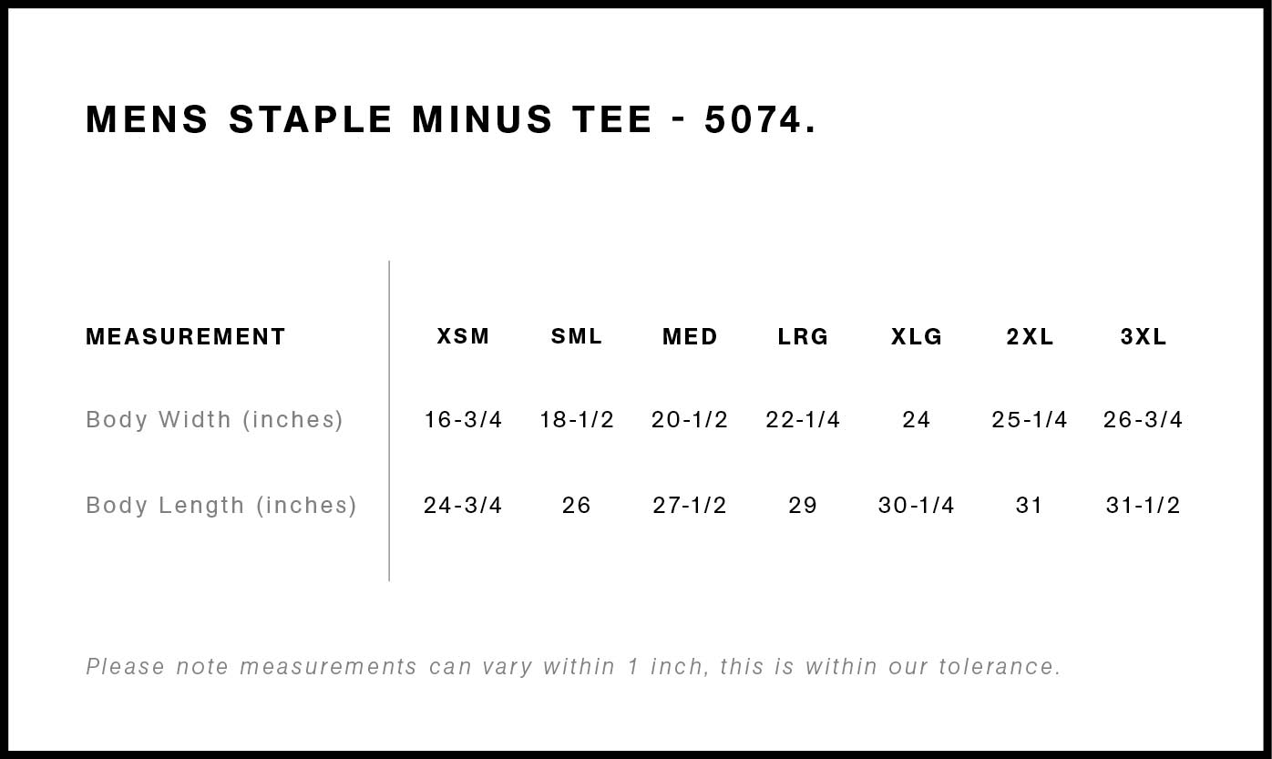 Staple Minus Tee [-2"] 5074 35