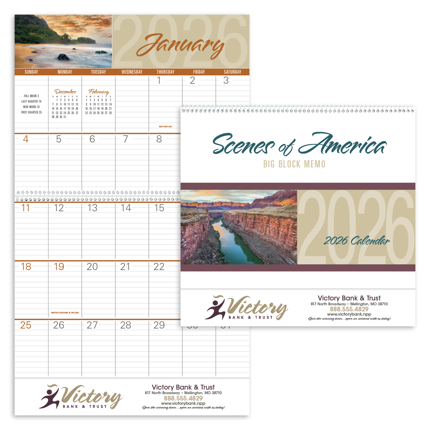 Triumph® Calendars Scenes of America Big Block Memo Calendar 71