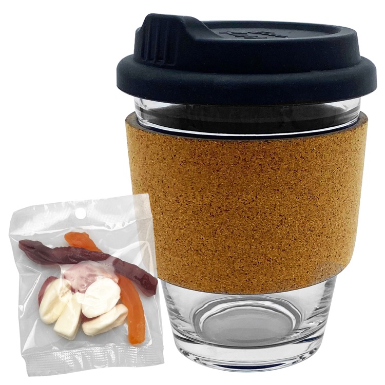 Jelly Party Mix in Cork Band Glass Coffee Cup 15