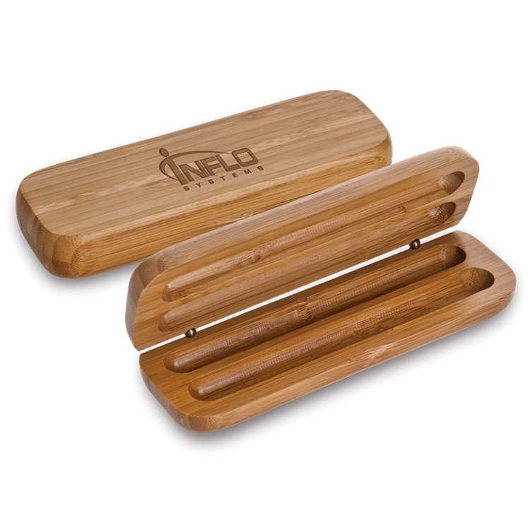 Stein Bamboo Double Pen Box - Blank 1