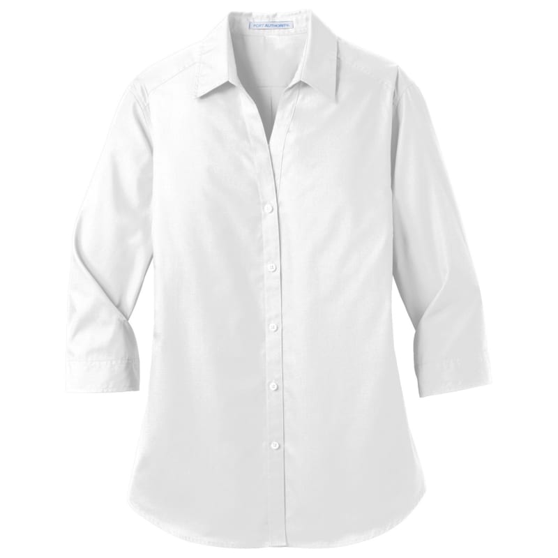 Port Authority Ladies 3/4-Sleeve Carefree Poplin Shirt. 13