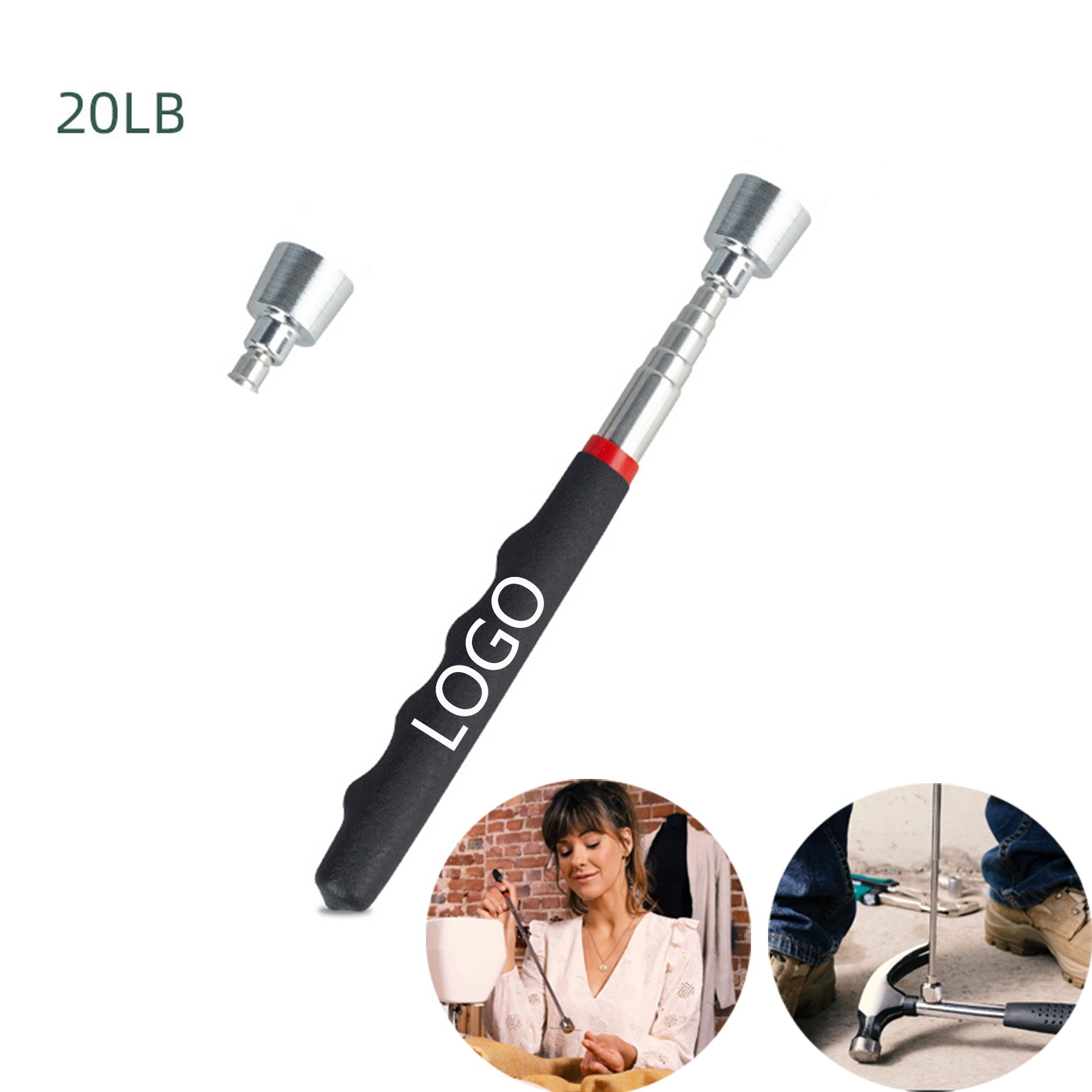 Telescoping Magnetic Pickup Tool With 25Lb Pull Force
