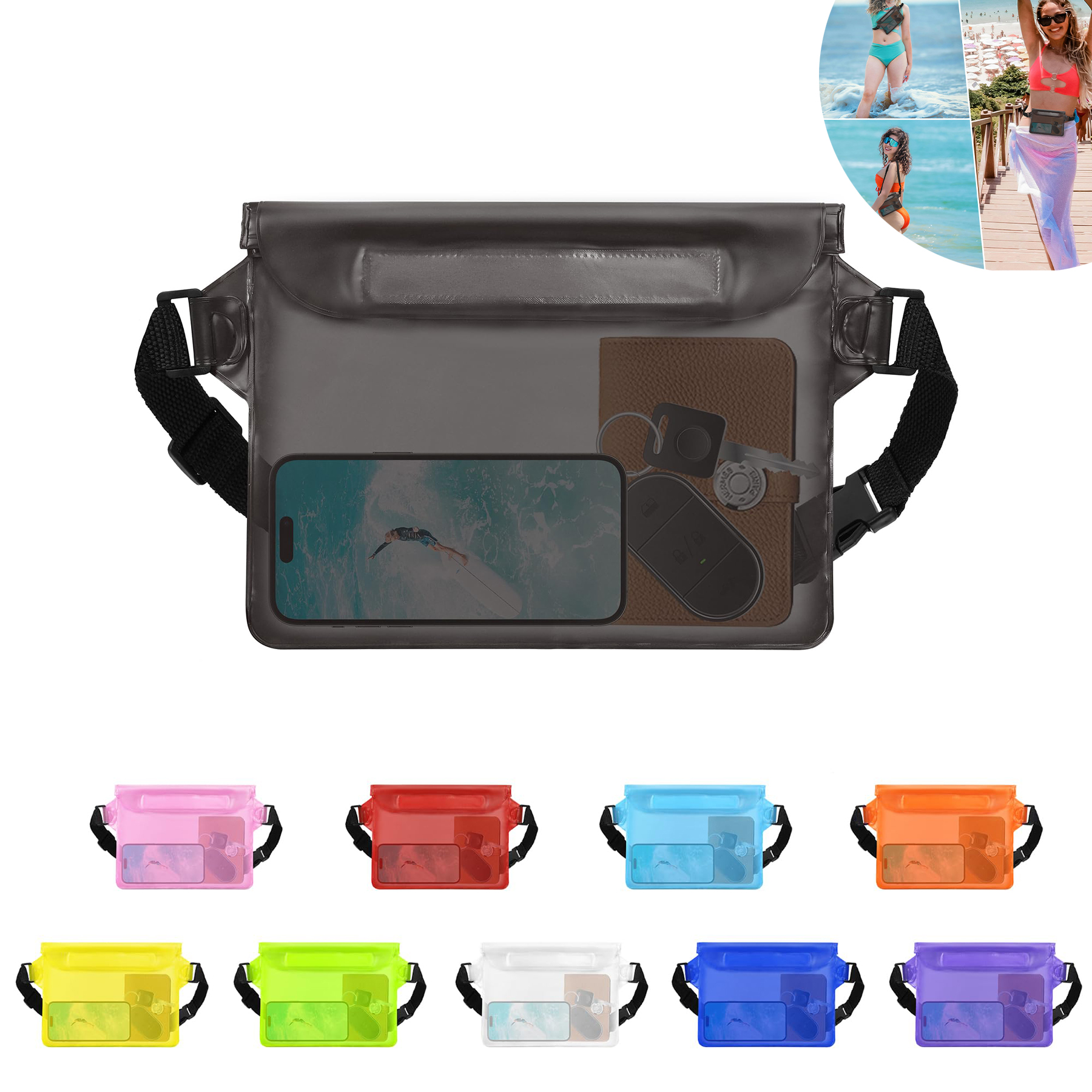 Waterproof Pouch with Adjustable Waist Strap