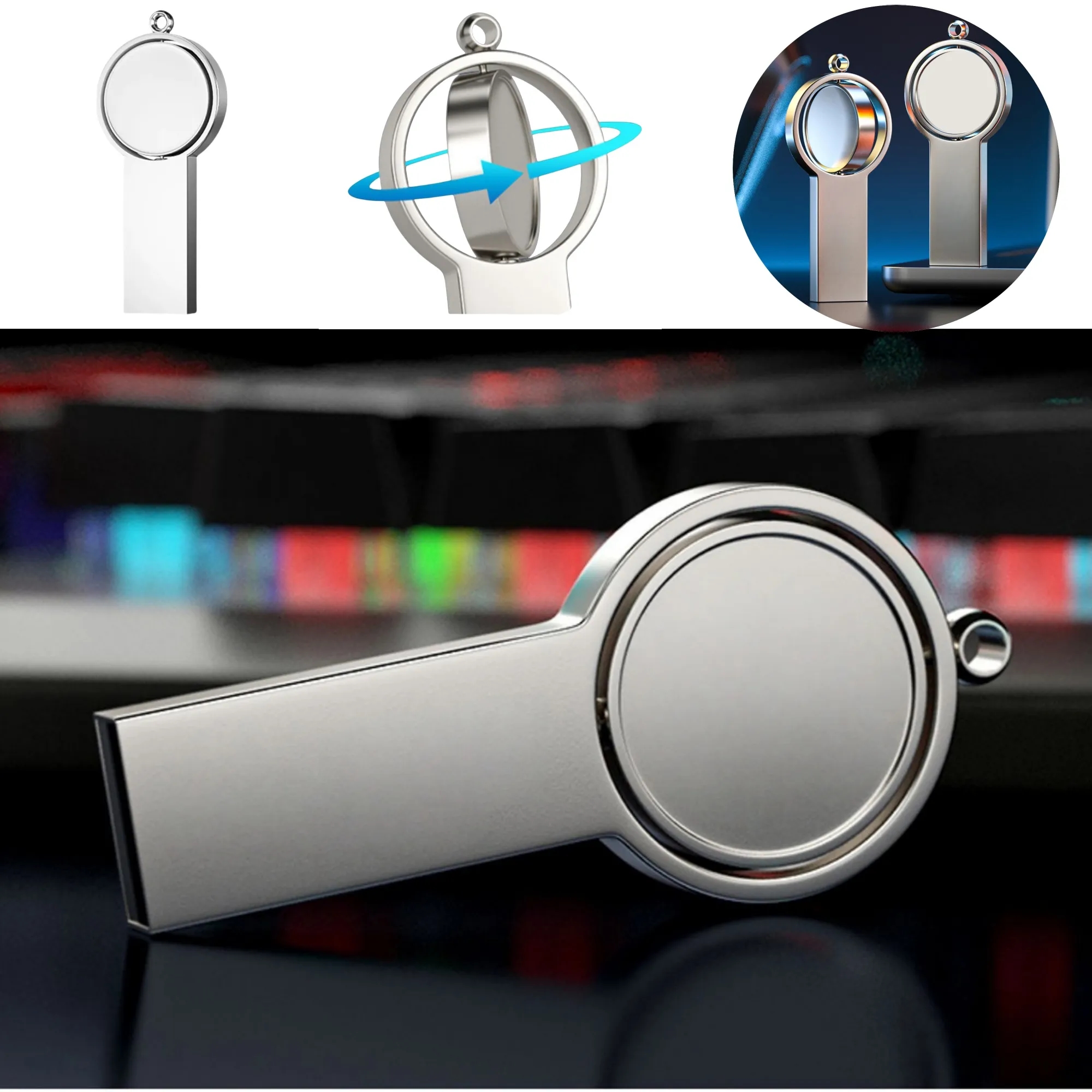 USB Flash Drive With Rotating Badge 6