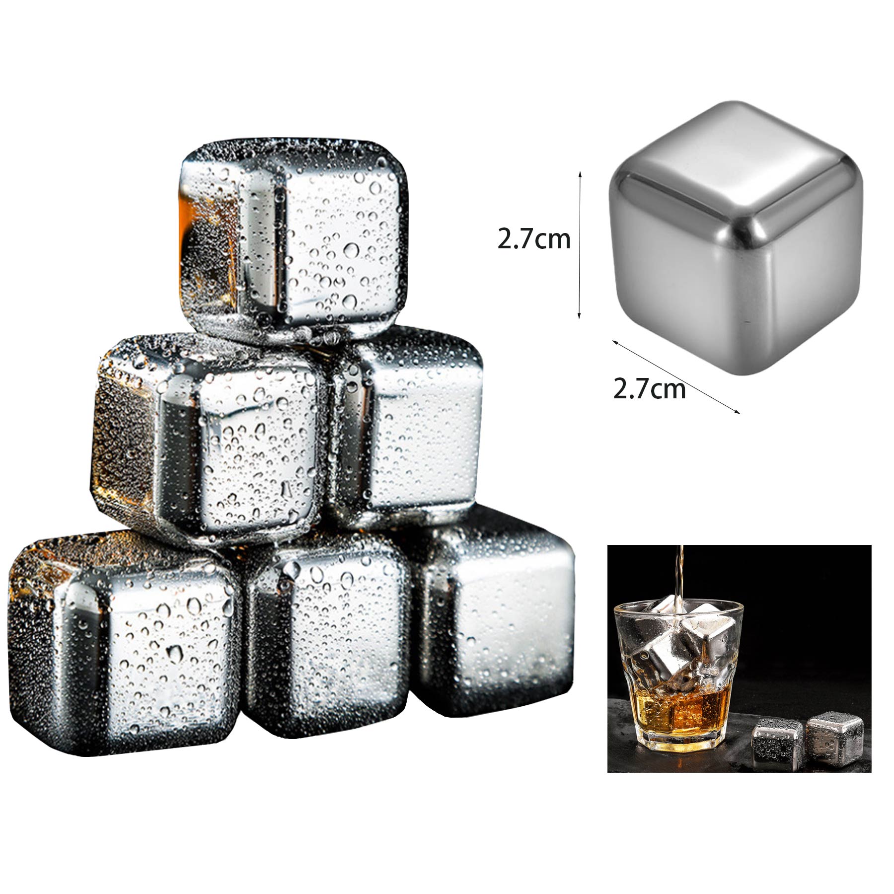 304 Stainless Steel Ice Cubes 2