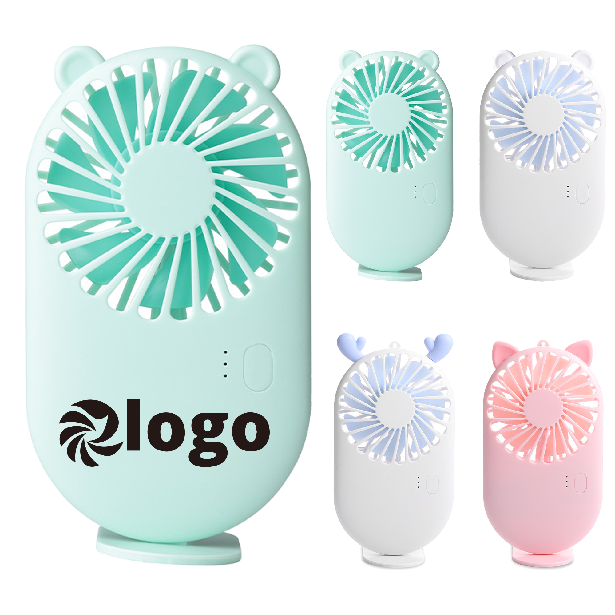 Mini Portable Handheld Fan With Cell Phone Stand