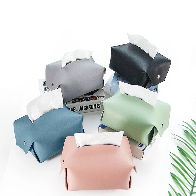 Foldable PU Leather Car Napkin Case & Restaurant Tissue Box 6