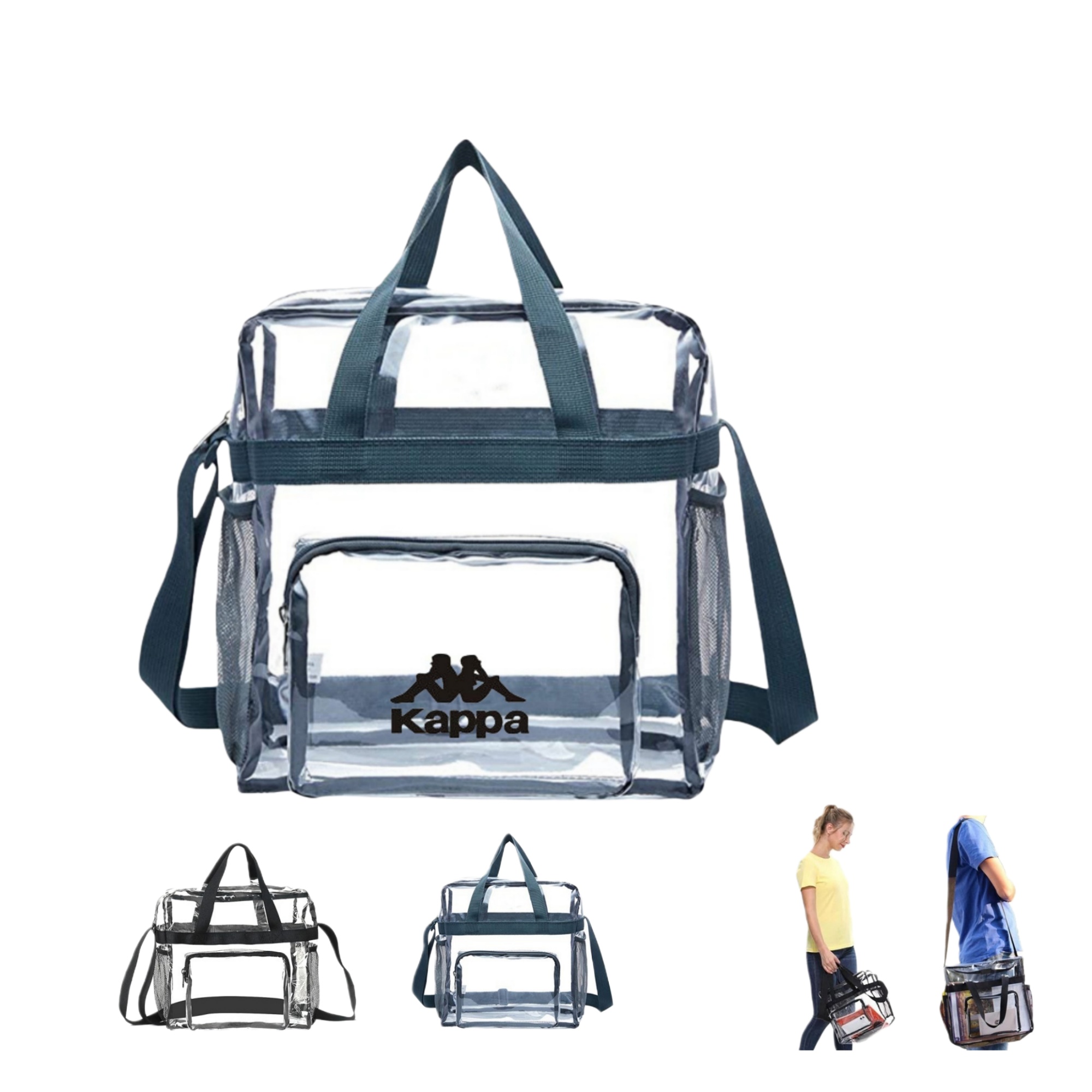 Stadium Approved Clear Tote Bag with Front Zipper Pocket 2
