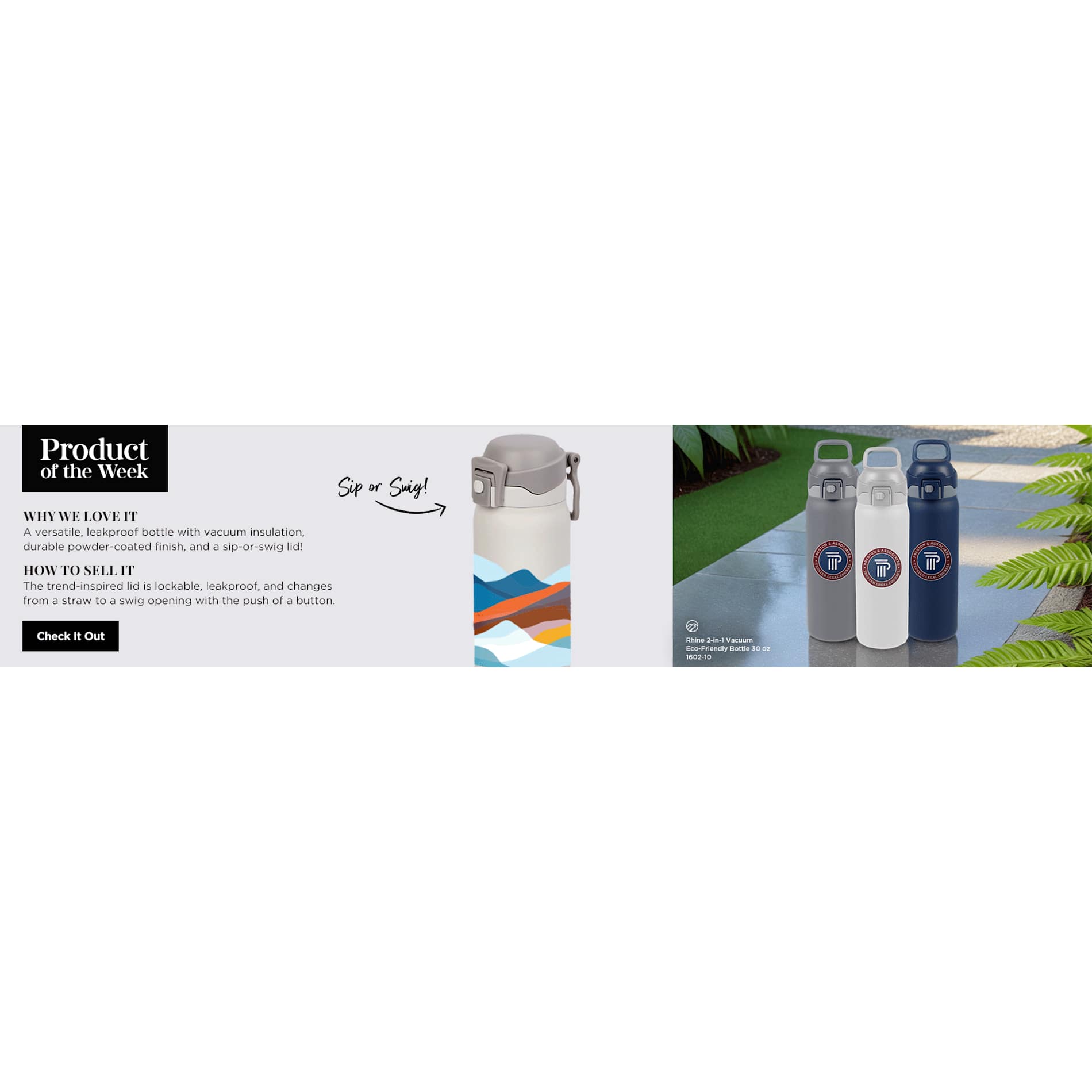 Rhine 2 in 1 Vacuum Insulated Bottle 30oz 50